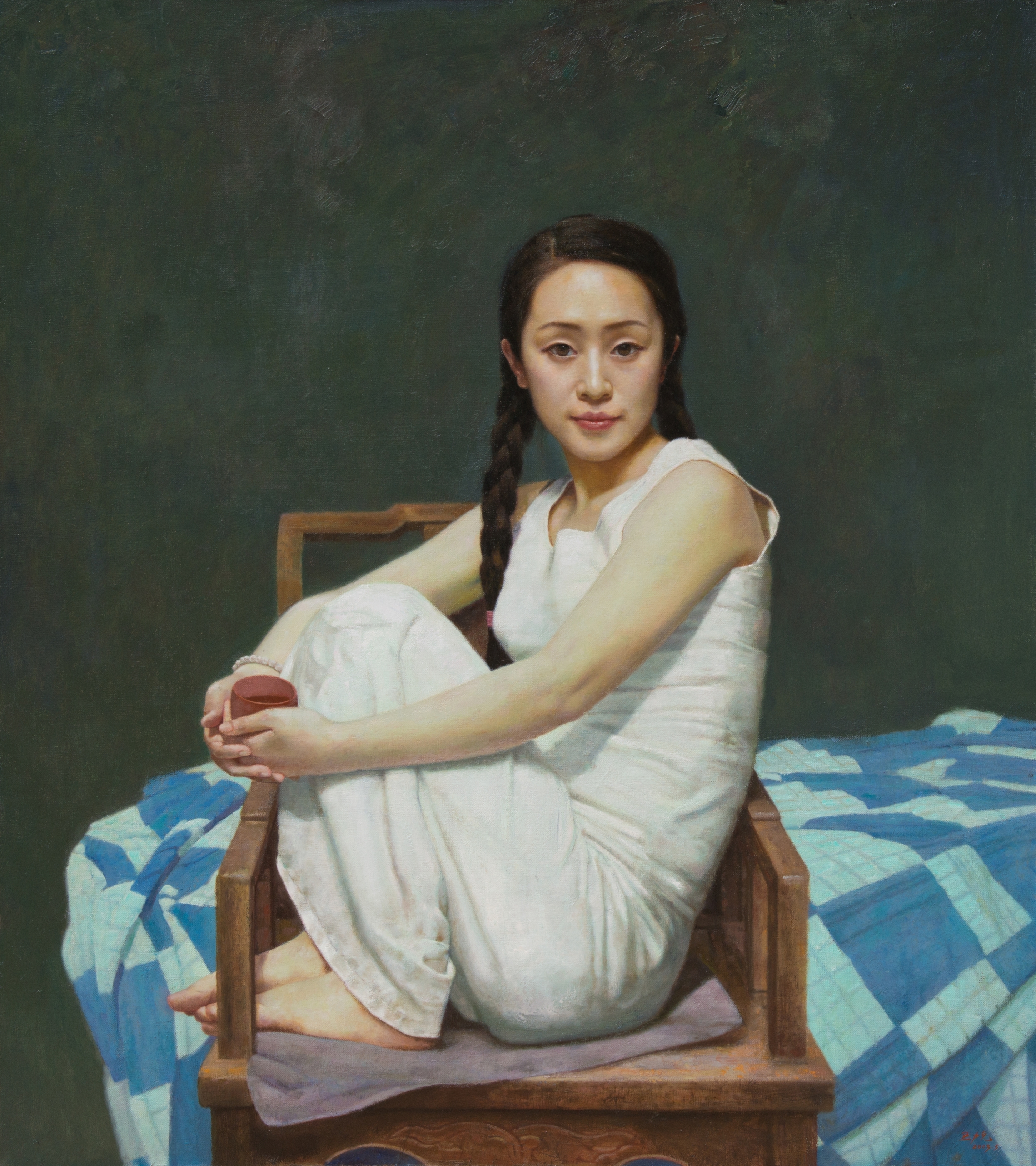 《清茶 油画 125x135cm 2003年