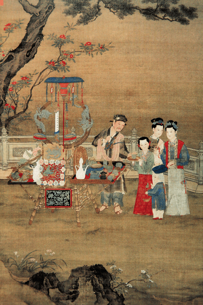 明 夏景货郎图 故宫博物院藏，“上林佳果玉壶冰水”