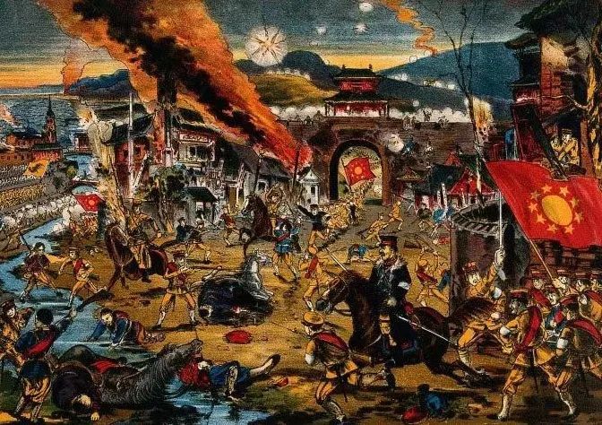 革命军光复南京城，辛亥革命取得胜利。