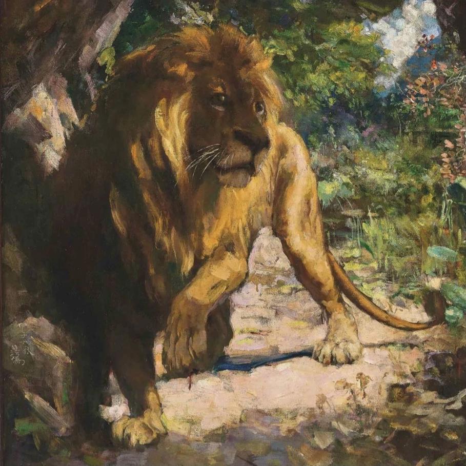 图2 作品局部（狮子部分）