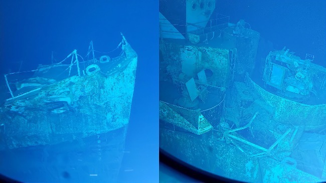 在近7000米深海“沉睡”77年后 美国一艘二战战舰被发现