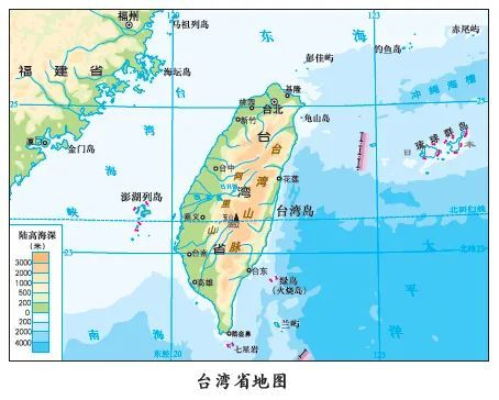 台湾省地图。图片来自自然资源部