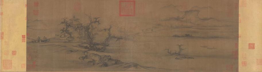 图1《树色平远图》，郭熙，北宋，纵32.4厘米、横104.8厘米