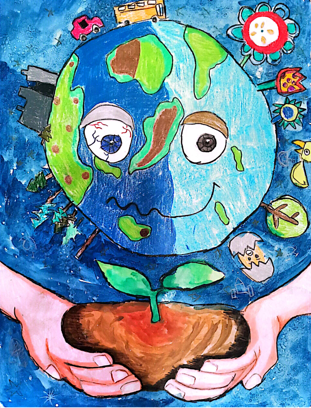 国际少儿环保公益绘画大赛获奖作品展明日开幕