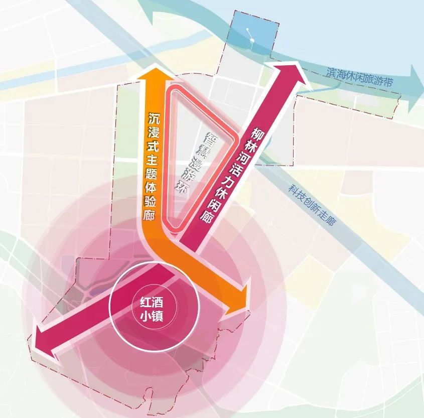 智慧漫游组成"一环",布局中国葡萄酒国家馆,葡萄酒国际交易中心,葡