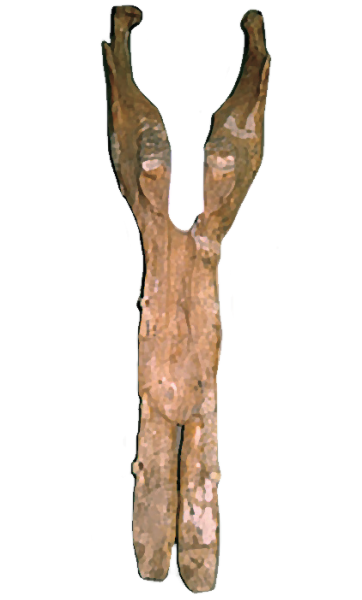 塔氏嵌齿象生态复原图及头骨、下颌骨。
