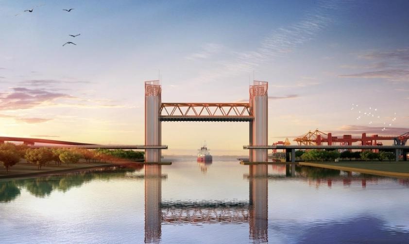 桥梁景观效果图。