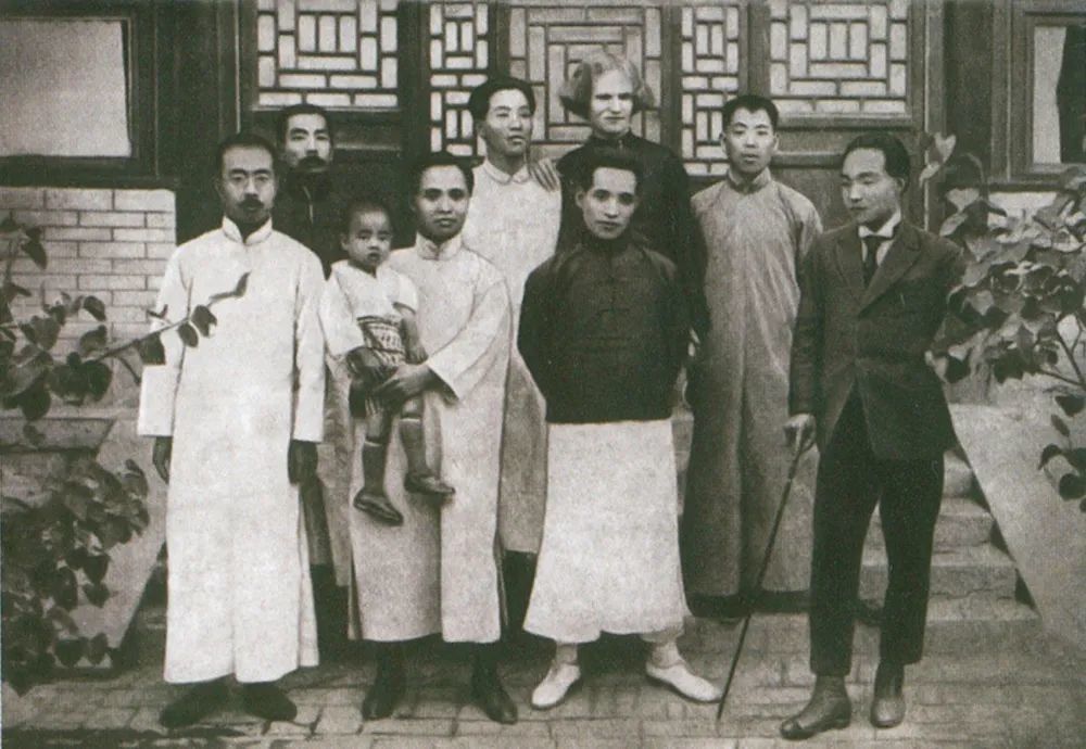 1923年，决裂前三个月，周作人（左一）鲁迅（左二），摄于北京世界语学会