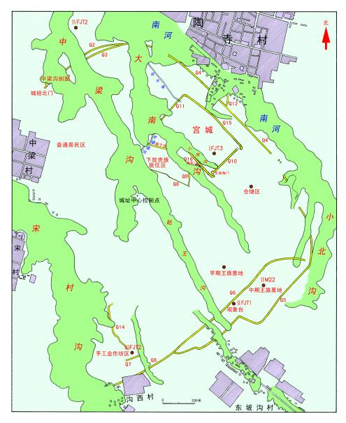 陶寺遗址平面布局图