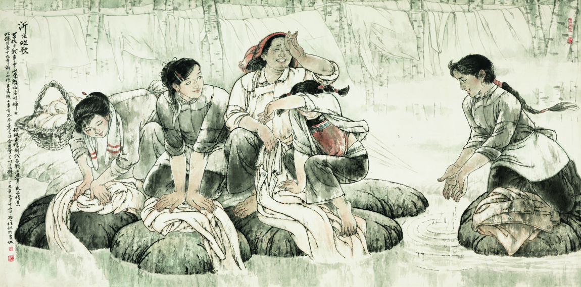 《沂水欢歌》单应桂 1979年 140×245cm