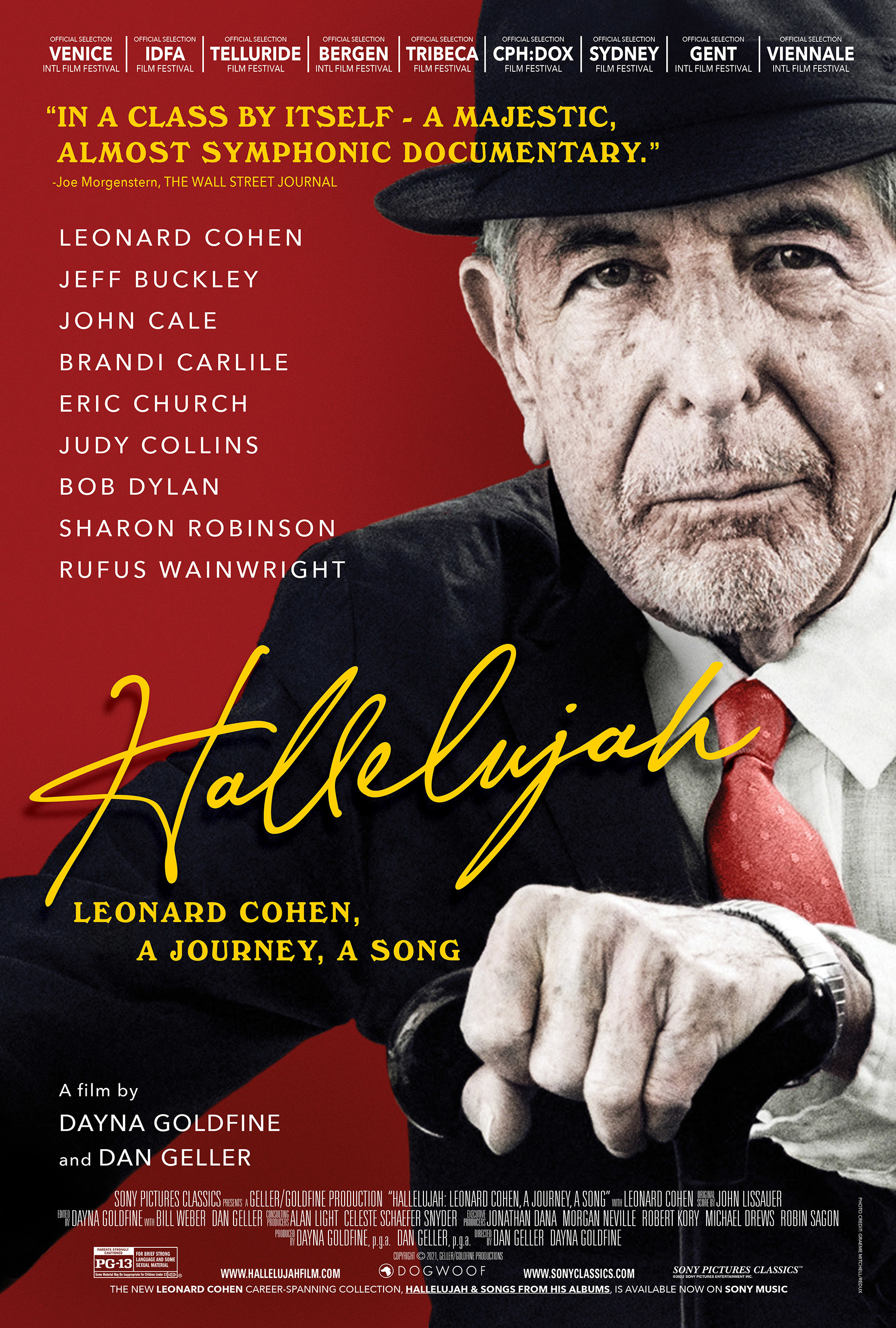 (hallelujah: leonard cohen, a journey, a song)的紀錄片登陸美國