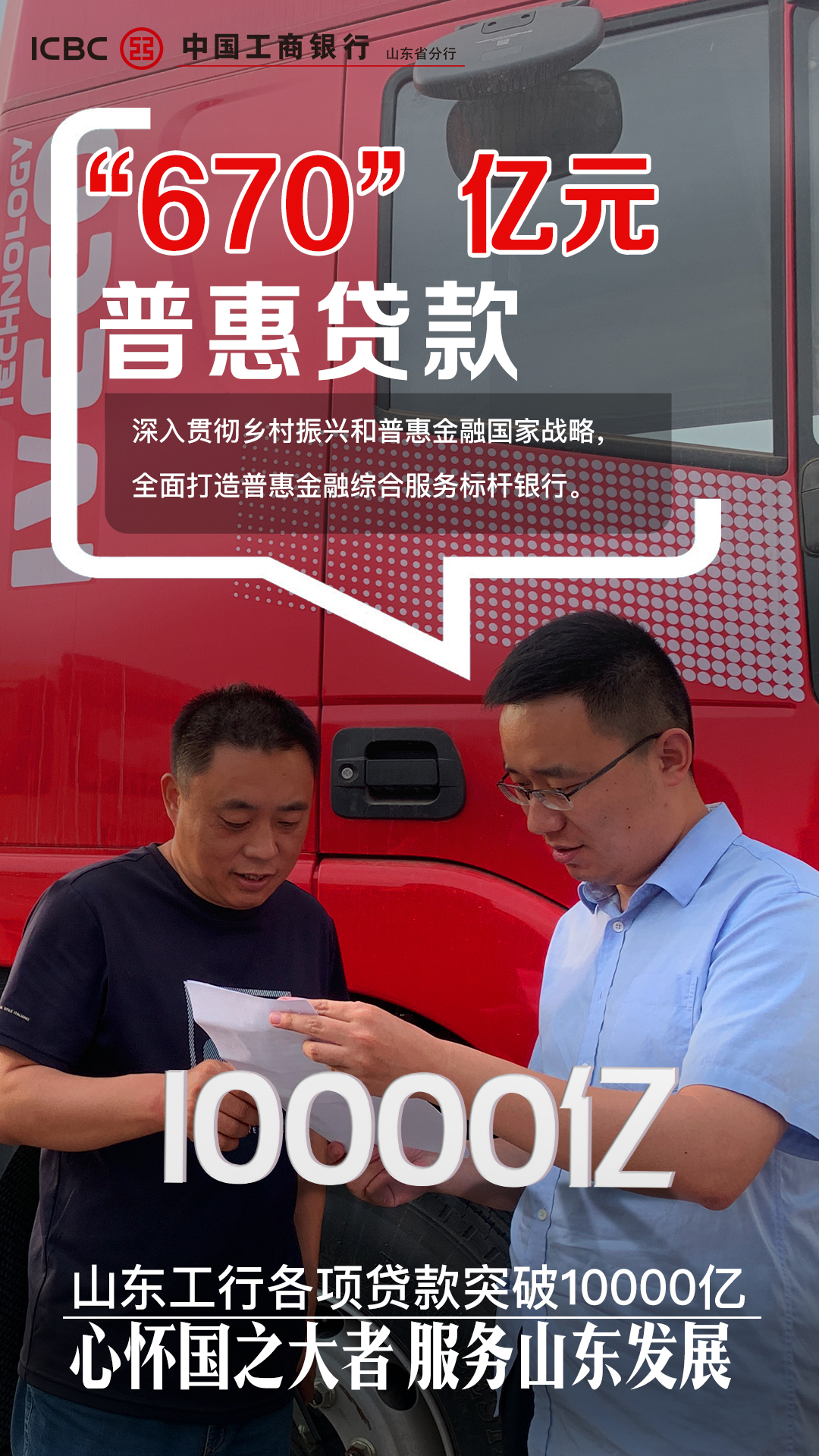 数说山东工行各项贷款突破1万亿元