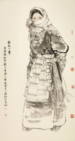 单应桂赶花儿会130cm&times;70cm国画2012年