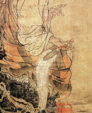 图3-2.京都高台寺版《十六罗汉图》第十六尊者局部