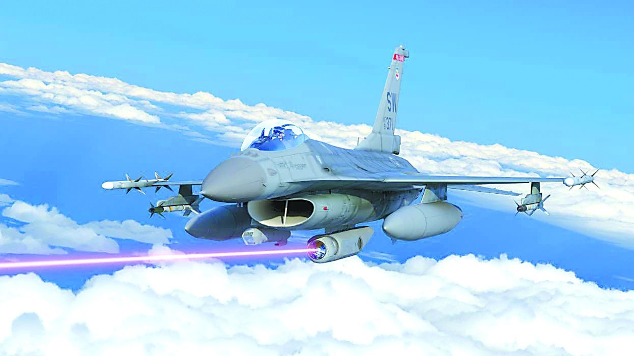 美国空军F-16战斗机挂载激光武器。（洛克希德·马丁公司网站)
