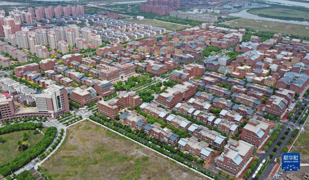 这是2022年5月12日拍摄的天津滨海-中关村科技园（无人机照片）。新华社记者 赵子硕 摄
