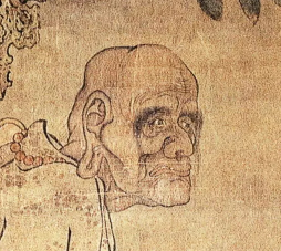 图3-1.京都高台寺版《十六罗汉图》第十六尊者局部