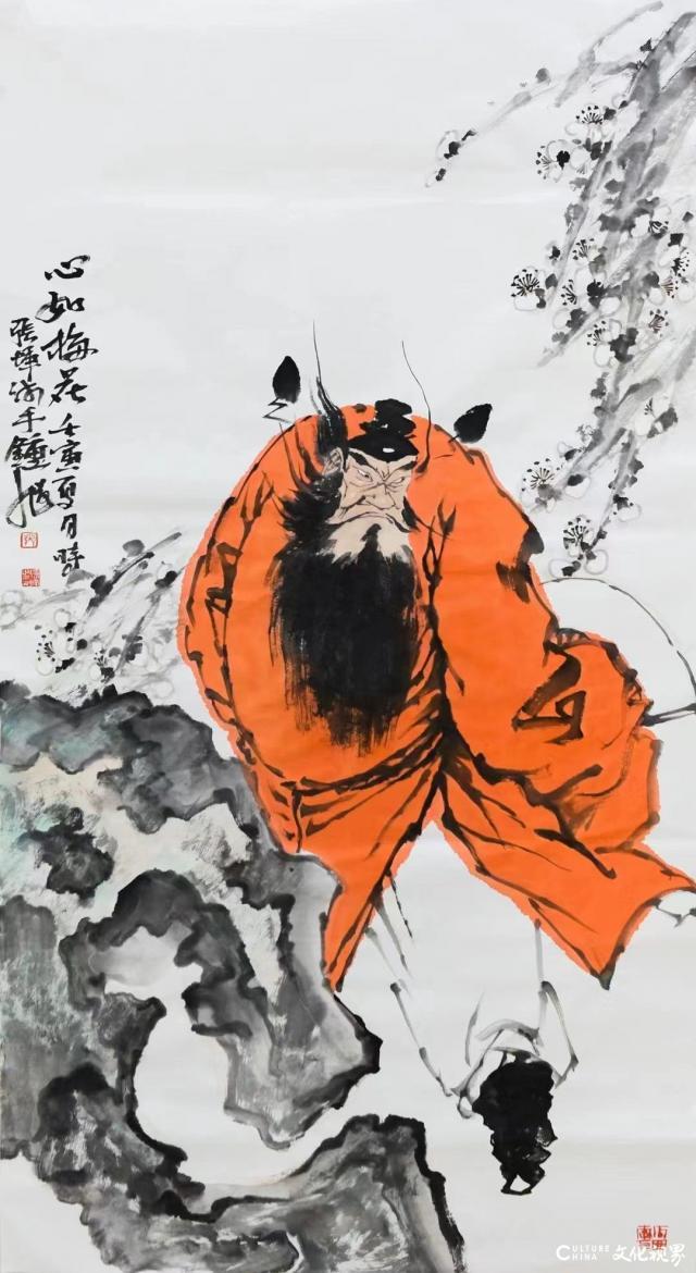 张辉《心如梅花》138cm×68cm 2022年7月