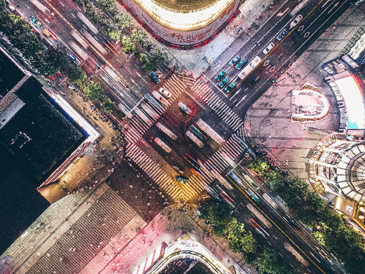 这是6月13日拍摄的杭州龙翔桥商圈.