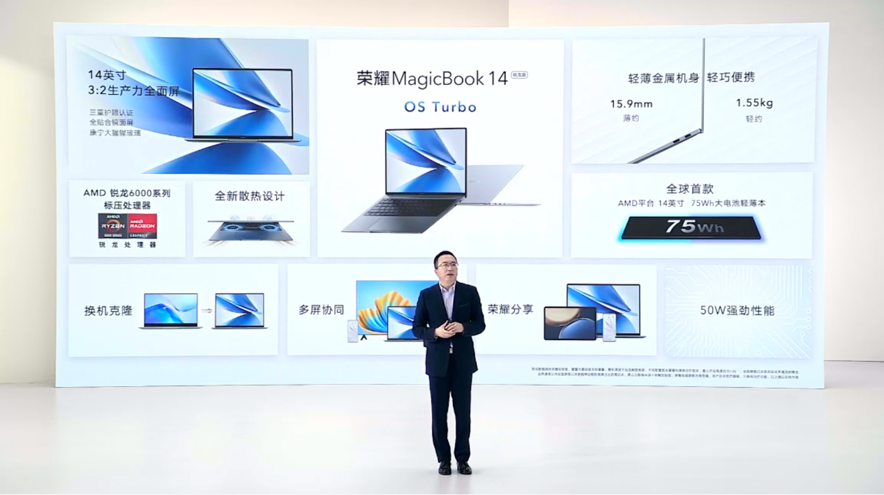 支持OS Turbo的荣耀MagicBook 14锐龙版