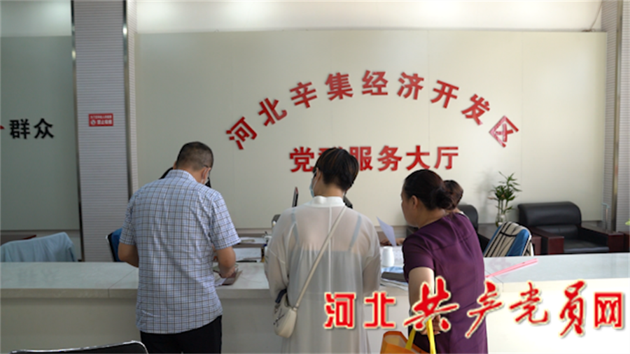 项目投资方在河北辛集经济开发区党群服务大厅办理业务