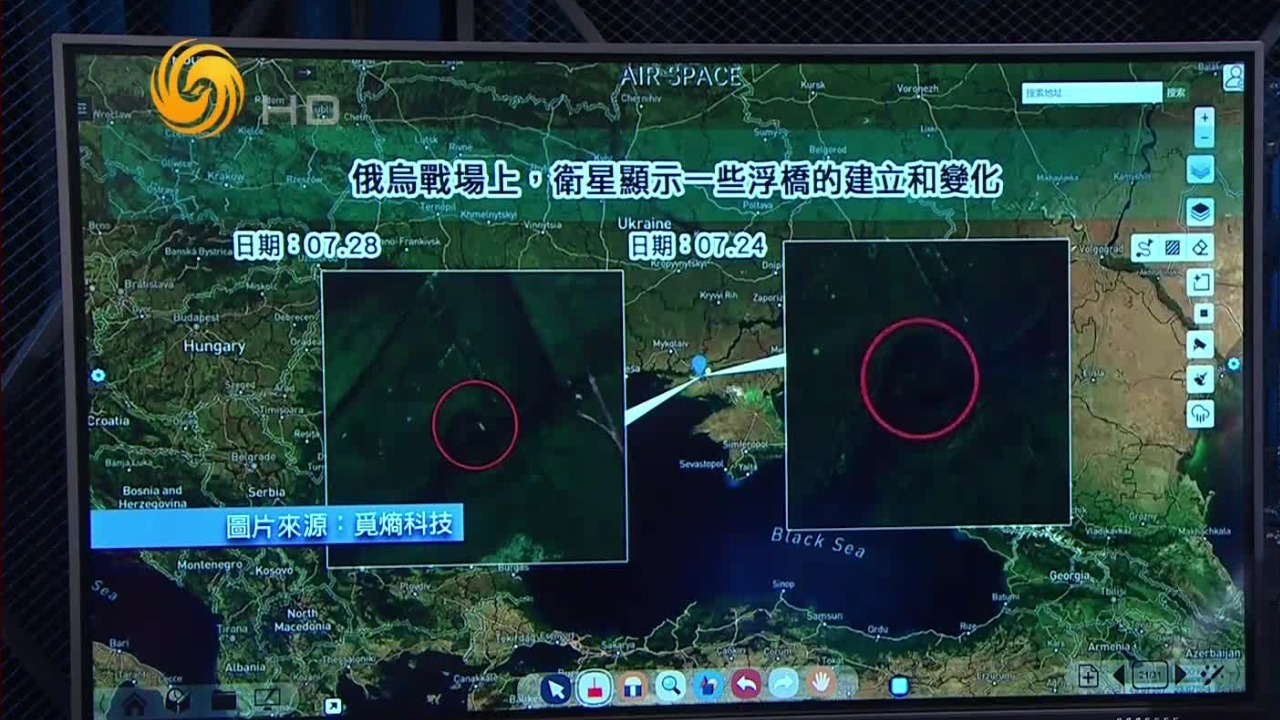 俄乌冲突持续不断，卫星图揭示战场上浮桥的建立和变化