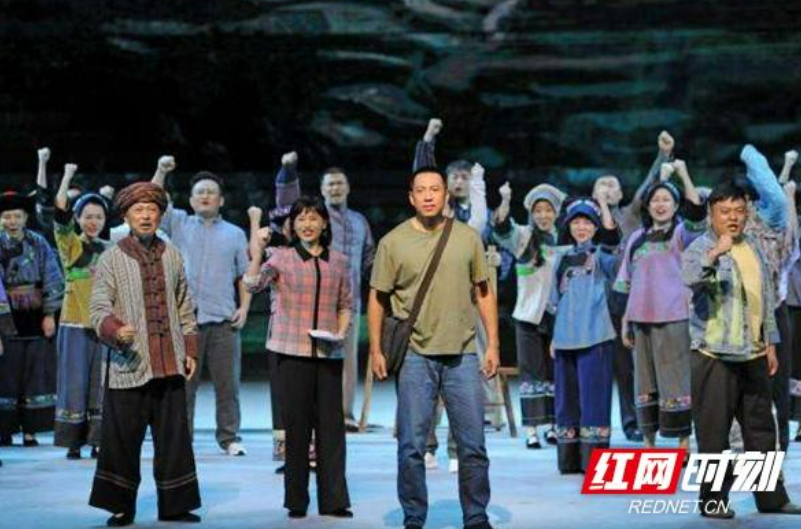 ▲ 大型史诗歌舞剧《大地颂歌》演出现场。