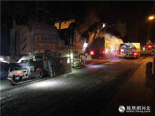 保定市区李庄街快车道铣刨补强完工