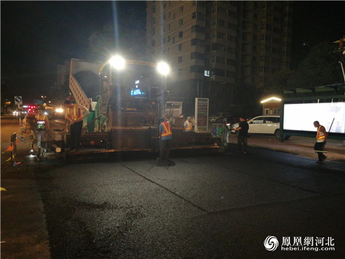 保定市区李庄街快车道铣刨补强完工