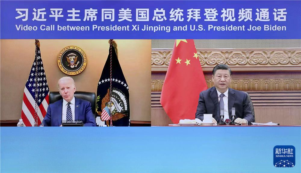 ▎ 在今年三月的元首通话中,中方曾提出,美方一些人没有落实两国元首达成的有关于台湾问题的重要共识。图源:新华社