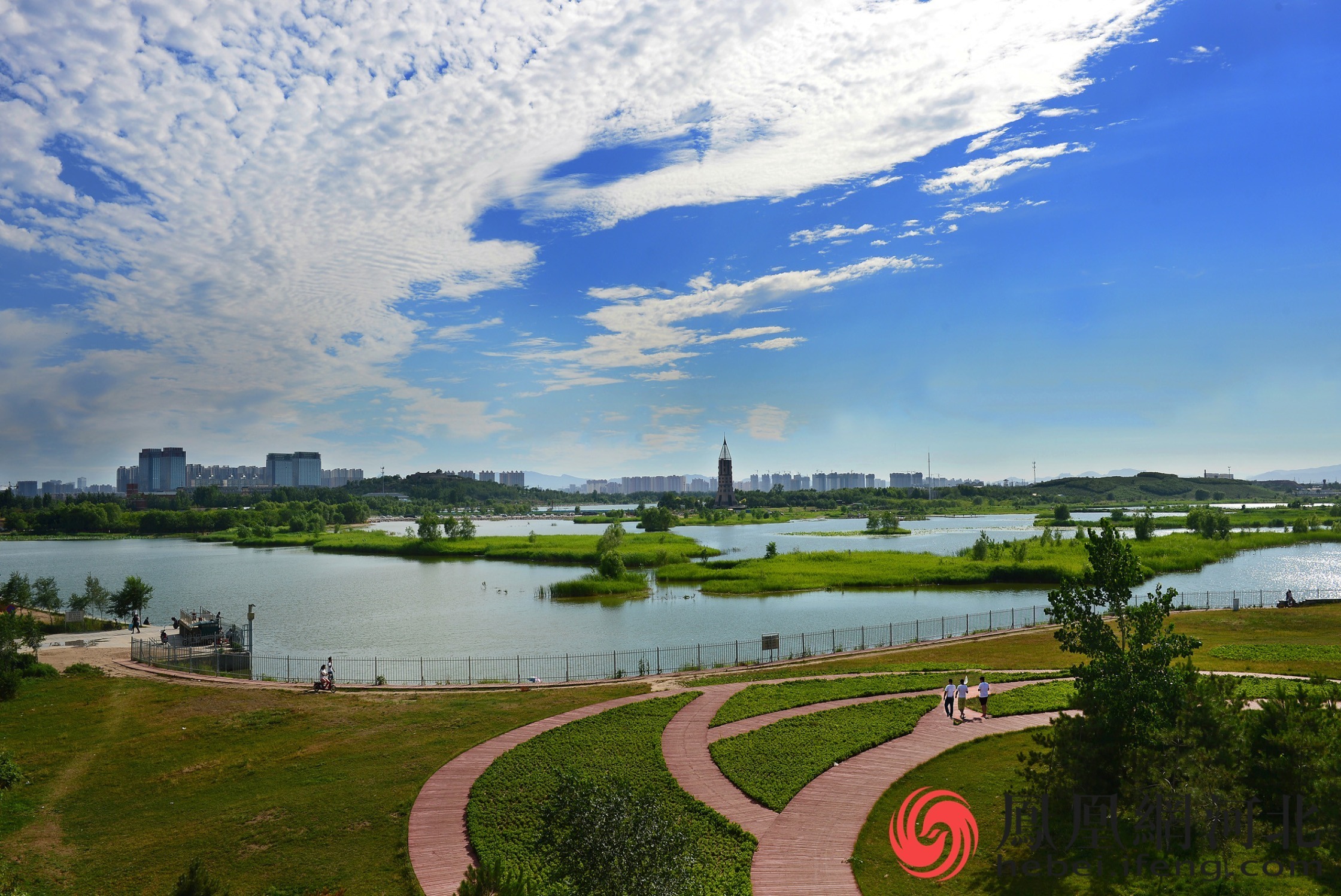 近日拍摄的石家庄市母亲河滹沱河风光