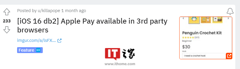 Reddit 上的一些用户也测试了 Firefox 浏览器，同样支持 Apple Pay