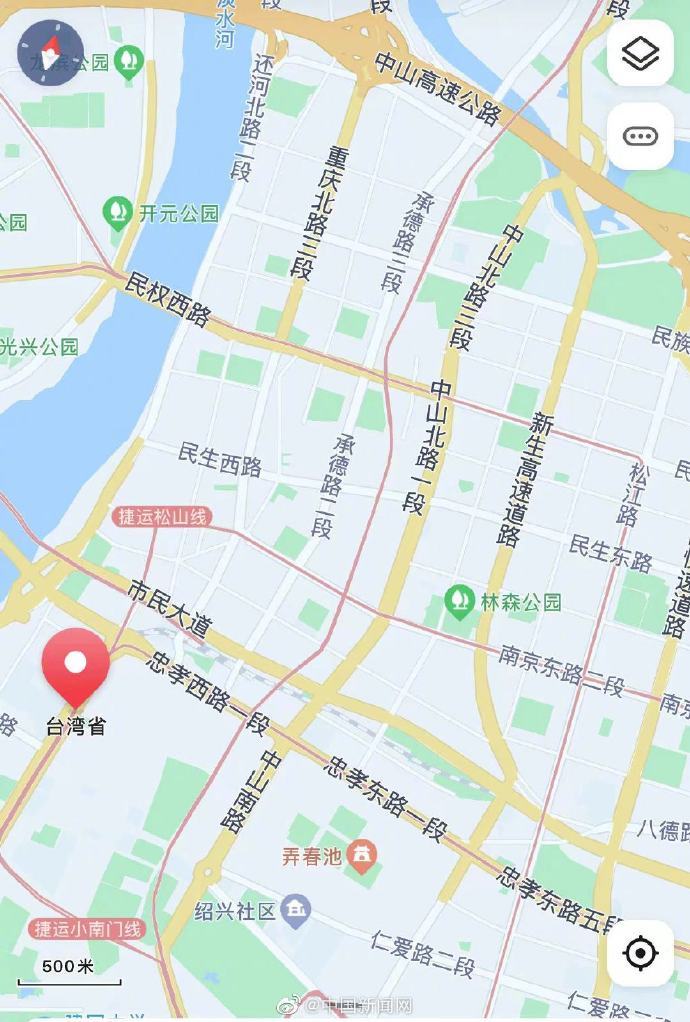 台湾省地图精确到街道了!