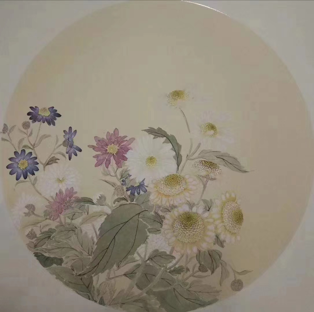张明凯中国画 野菊