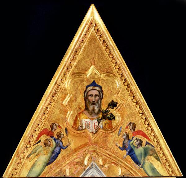 乔托，《上帝与天使》，约1328-1335年，圣地亚哥艺术博物馆藏