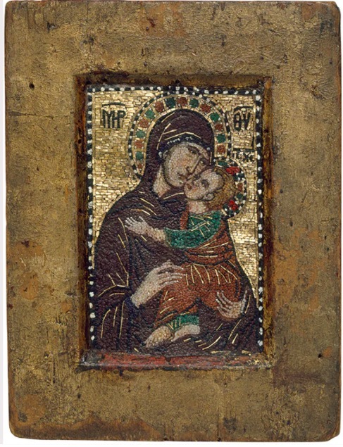 佚名，便携式圣母像，14世纪早期，纽约大都会艺术博物馆藏
