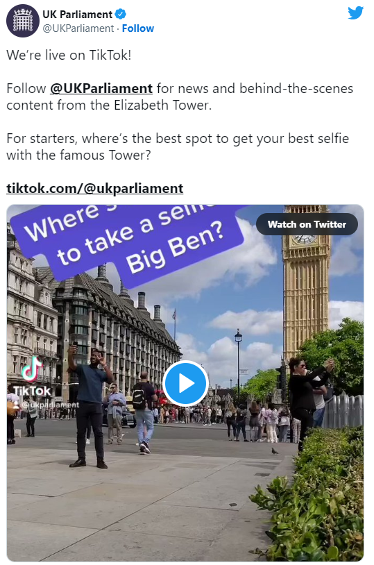 注册不足一周 英国议会因数据安全争议停用TikTok