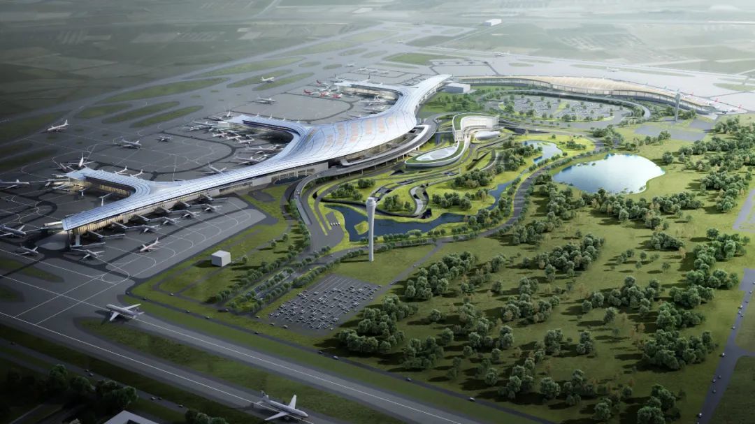 合肥新桥国际机场改扩建工程效果图
