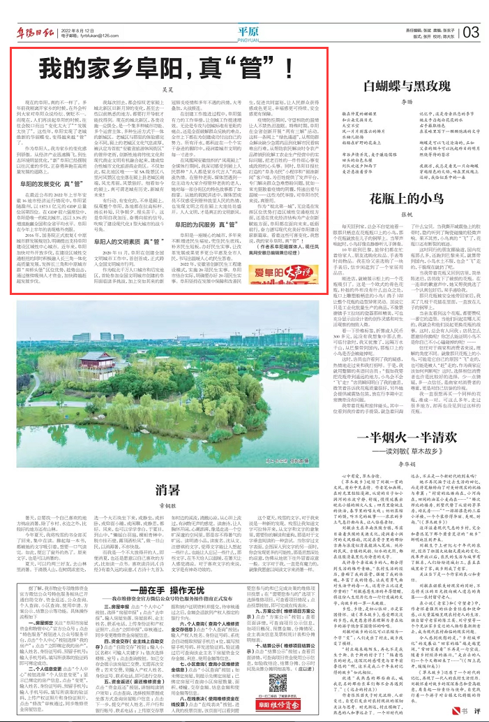 《阜阳日报》（2022年08月12日 第3版）