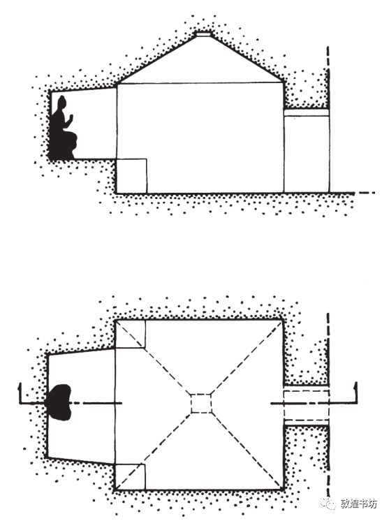 殿堂窟 莫高窟第217窟平剖面图