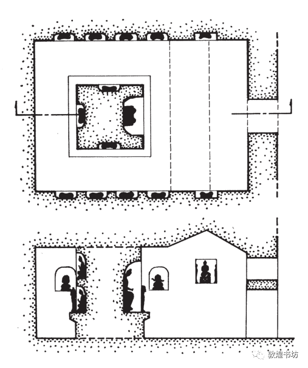 中心柱窟 莫高窟第254窟平剖面图