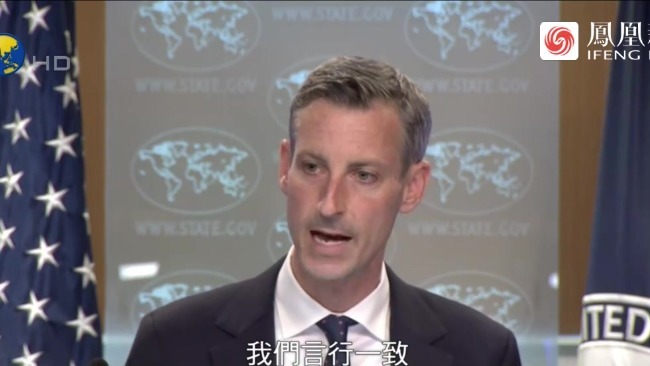 凤凰记者追问美发言人：有何理由说明美国行动不是挑衅中国？如何兑现“一中”承诺？