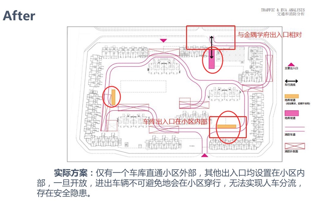 周庆表示，根据开发商提供的图纸显示，小区只有一个车库直通小区外部。受访者供图