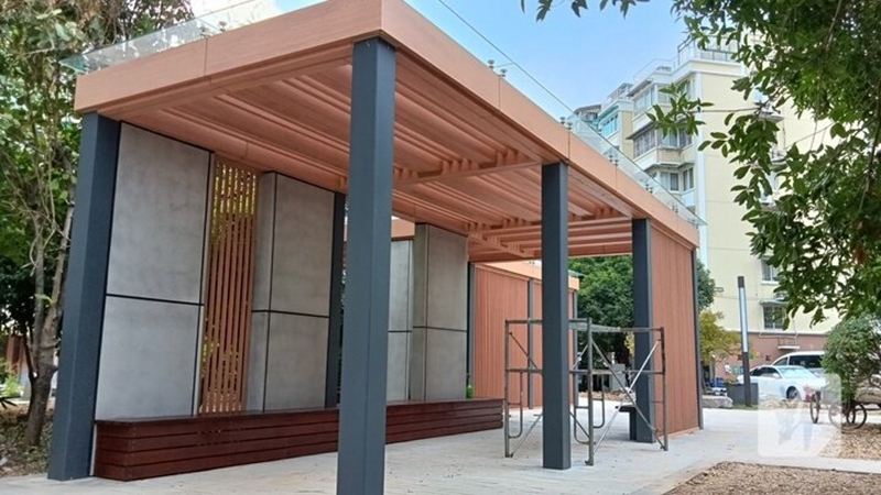 闲置小区喷泉摇身变长廊宁波鄞州东胜街道泰和家园小区居民幸福感倍增