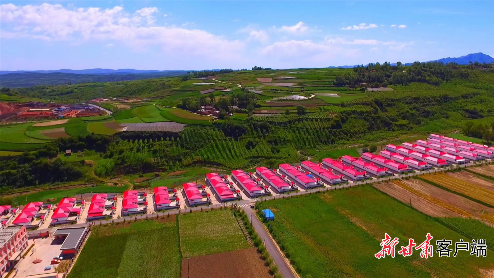 航拍下的元古堆村 渭源县融媒体中心供图