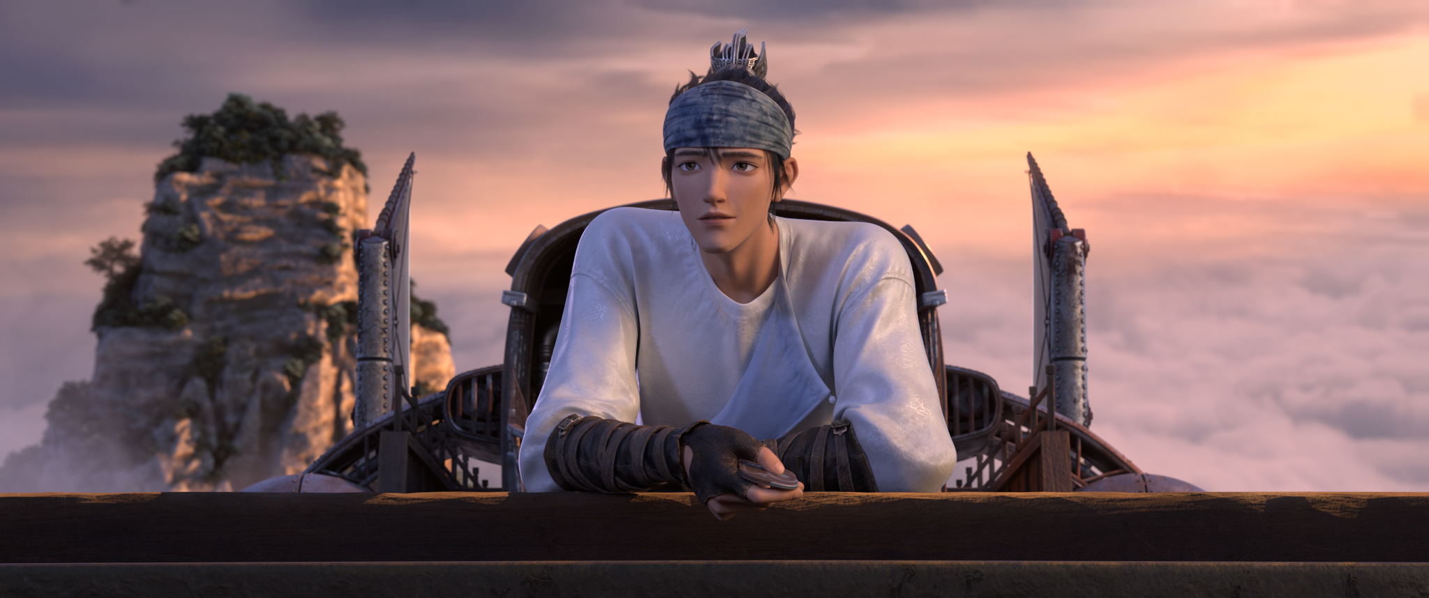 《新神榜：杨戬》中的杨戬颜值颇高，性格闲适。