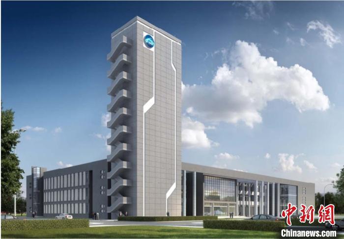 4秒电磁弹射微重力实验装置项目外观渲染图。　安萱 摄