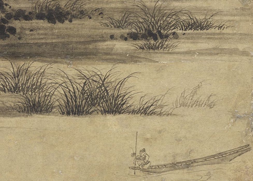 元 吴镇 洞庭渔隐 轴(局部) 台北故宫博物院藏