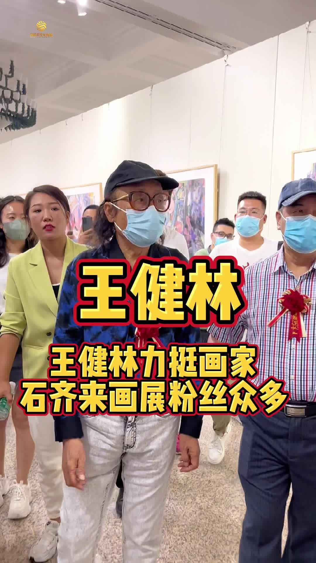 王健林 力挺画家#石齐 老师来参加画展#书画艺术