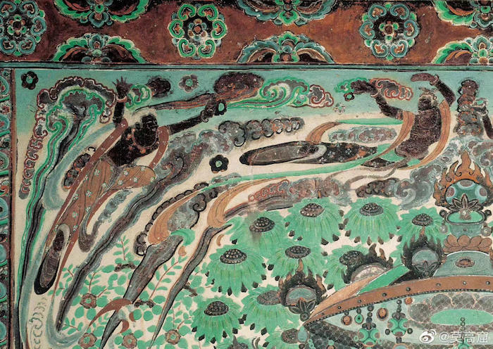 莫高窟盛唐第320窟 散花飞天